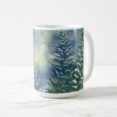 Mug Snowy Forest Watercolor Scène (Devant droit)