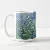 Mug Snowy Forest Watercolor Scène (Gauche)