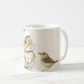 Mug Snowy Forest Winter Woodland Christmas Bunny Bird  (Devant droit)