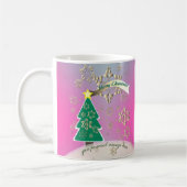 Mug Snowy Purple Arbre de Noël Scène (Gauche)