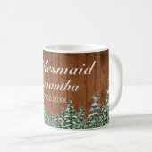 Mug Snowy Wood & Forest Country Bridesmaid Mariage (Devant droit)