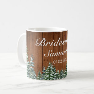 Mug Snowy Wood & Forest Country Bridesmaid Mariage