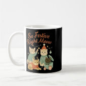 Mug So Festive Right Meow Funny Christmas Santa Cat  (Gauche)
