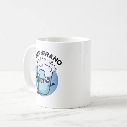 Mug Soap-prano Funny Soprano Soprano Soap Pun (Devant gauche)