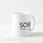 Mug Sober Babe Est. Date personnalisée (Devant droit)