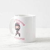 Mug Sobriété depuis la date, Sober Warrier (Devant gauche)