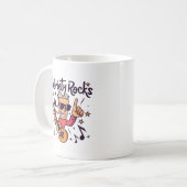 Mug Sobriety Rocks Fun Dessin Personnalisé Nom Sober D (Devant gauche)