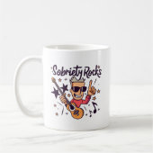 Mug Sobriety Rocks Fun Dessin Personnalisé Nom Sober D (Gauche)