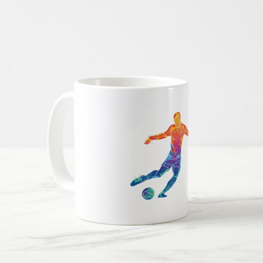 Mug Soccer aquarelle (Devant gauche)