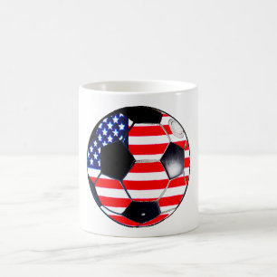 Mug Soccer Ball Drapeau-États-Unis Le MUSÉE Cadeaux Tr