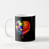 Mug Soccer Basketball Drip Heart Srts Valentines Day M (Gauche)