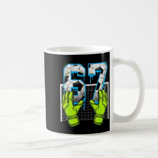 Mug Soccer Drip 67 Six Seven Funny Gen Alpha Meme Desi (Droite)