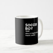 Mug Soccer Garçon drôle Dictionnaire Définition (Devant droit)