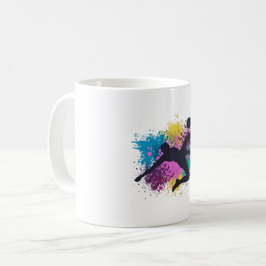 Mug Soccer Grungy Couleur Splashes (Devant gauche)