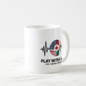 Mug Soccer Heartbeat USA Canada Mexico 2026 (Devant droit)