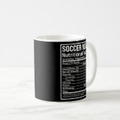 Mug Soccer Maman Ball Maman Faits nutritionnels Fête d (Devant droit)