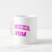 Mug Soccer Maman Dessin Et Texte Tout Rose (Devant gauche)