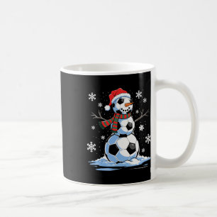 Mug Soccer Snowman Soccer Joueur Santa Hat Noël F
