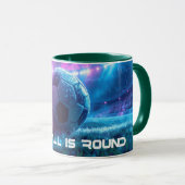 MUG SOCCER - THE BALL IS ROUND - FOOTBALL (Devant droit)