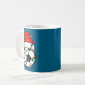 Mug Soccer With Santa Hat Funny Christmas Xmas Gift  (Devant gauche)