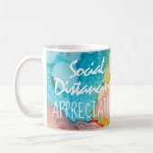 Mug Social Distancing Virtual Hugs brillants couleurs (Gauche)