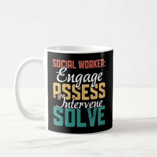 Mug Social Worker Ene Évaluation Intervention Résoudre (Gauche)