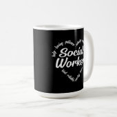 Mug Social Worker Heart Word Cloud (Devant droit)