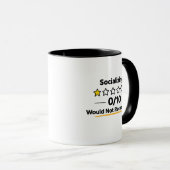 Mug Socialiser 0/10 Ne Recommande Pas (Devant droit)