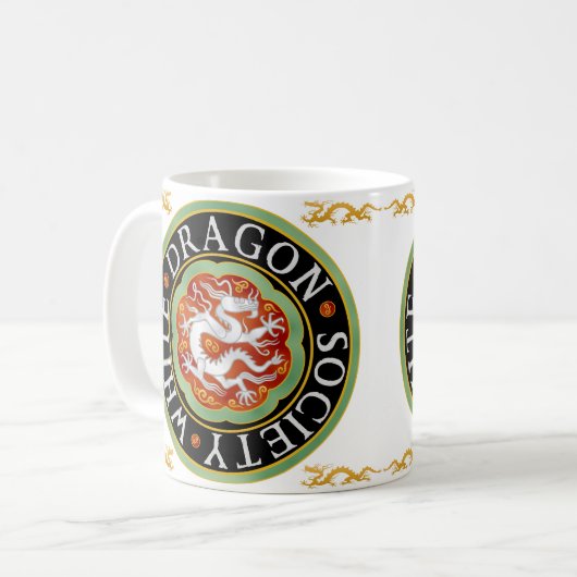 Mug Société blanche de dragon (Devant gauche)