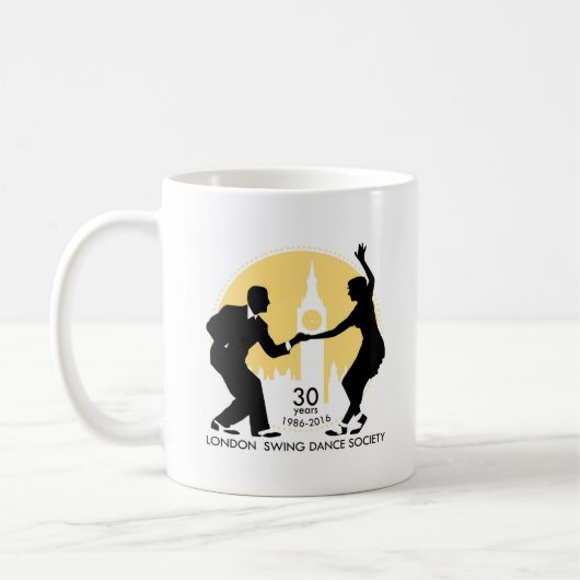Mug Société de danse d'oscillation de Londres 30 ans (Gauche)
