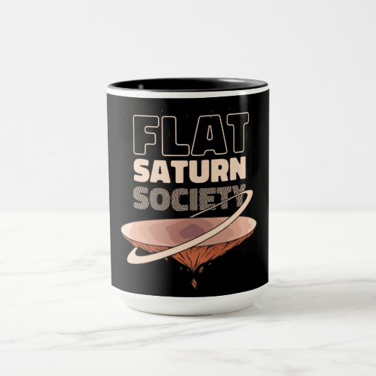 Mug Société de Saturne Plat - Conception Scientifique (Centre)