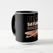 Mug Société de Saturne Plat - Conception Scientifique (Devant gauche)