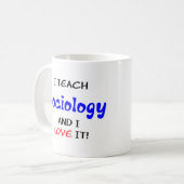 Mug sociologie enseignement & amour (Devant gauche)