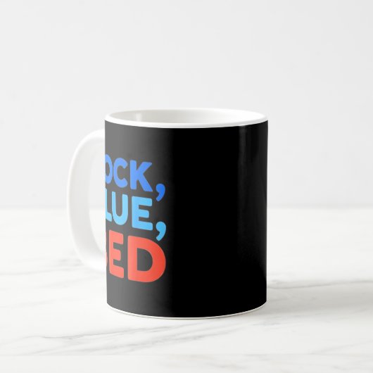 Mug Sock Blue Bed Funny Meme (Devant gauche)