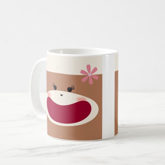 Mug Sock Monkey Smile(Girl) (Devant gauche)