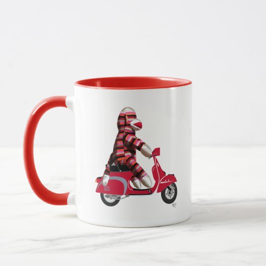 Mug Sock Monkey sur Red Moped (Gauche)