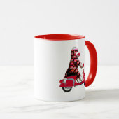 Mug Sock Monkey sur Red Moped (Devant droit)