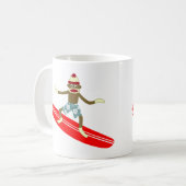 Mug Sock Monkey Surfer (Devant gauche)