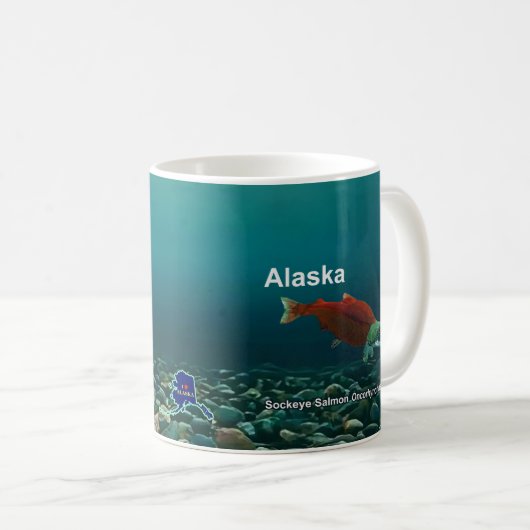 Mug Sockeye Saumon - Alaska Postage (Devant droit)