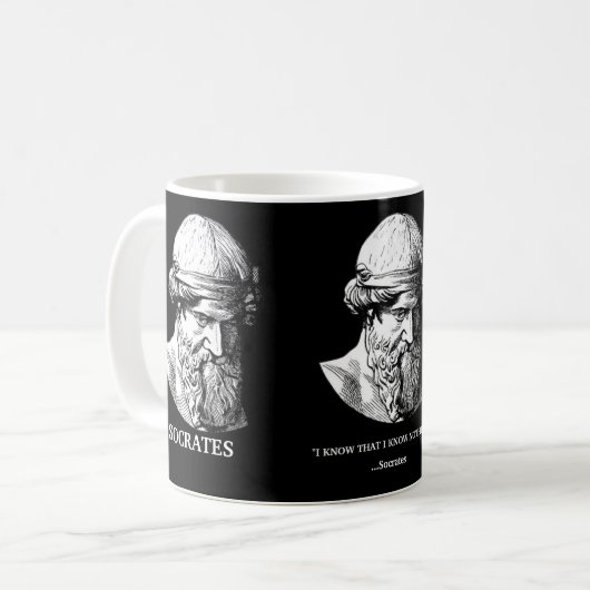 Mug Socrates "Know Nothing" Boug cadeau (Devant gauche)