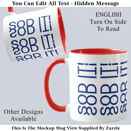 Mug Sod It ! Angleterre Angleterre Message Caché 150B