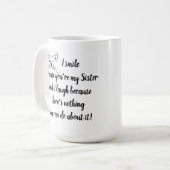 Mug Soeur Amusante Dire Citation Cuite Winking Chat (Devant gauche)