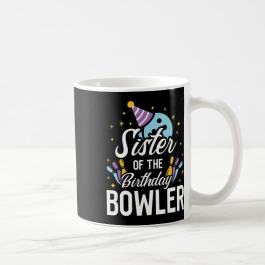 Mug Soeur De L'Anniversaire Bowler Bowling Party Match (Droite)