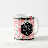 Mug Soeur de motif de pêche la meilleure toujours (Devant droit)