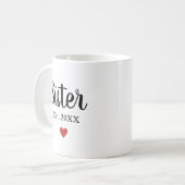 Mug Soeur de script Cursive Mignonne Année Établie Coe (Devant gauche)