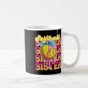 Mug Sœur de softball Crème glacée Dégoulinante Fille d