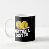 Mug Sœur de softball Famille de softball rapide Éventa (Gauche)