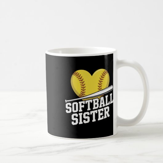 Mug Sœur de softball Famille de softball rapide Éventa (Droite)