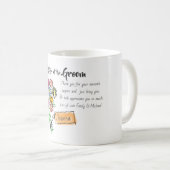 Mug Soeur du marié Message de Merci personnalisé (Devant droit)