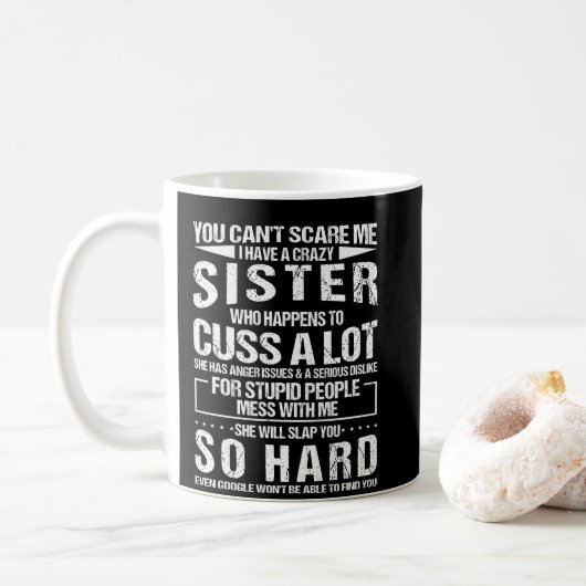 Mug Soeur Folle Qui Arrive À Cuss Beaucoup (Avec donut)